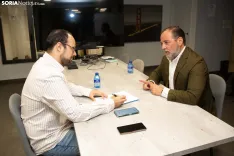 José Manuel Hernando durante su entrevista con Soria Noticias. Foto: María Ferrer