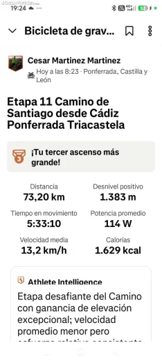 Imágenes del recorrido desde Ponferrada a Triacastela