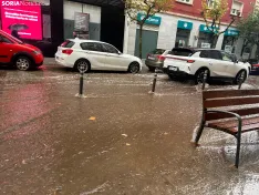 Foto 9 - Fotos: Tremenda riada en el centro de Soria