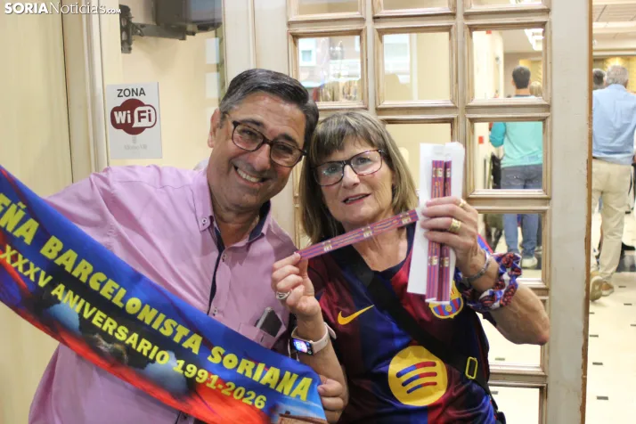 Fotos: M&aacute;s de 250 barcelonistas celebran el 35 aniversario de la pe&ntilde;a blaugrana en Soria