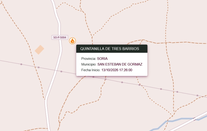 Actualización: Falsa alarma para el incendio forestal en Quintanilla de Tres Barrios 