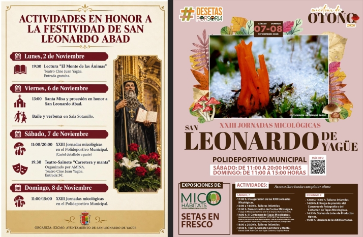 San Leonardo de Yagüe diseña su programa festivo y micológico de noviembre