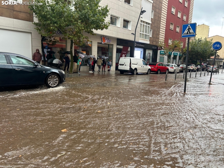 Fotos: Tremenda riada en el centro de Soria