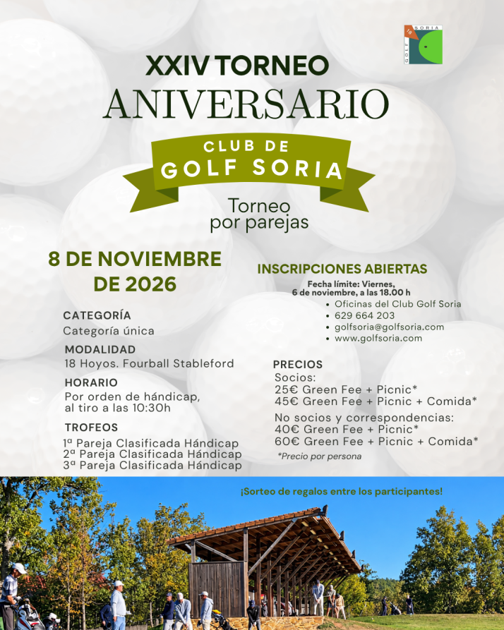 El Club de Golf abre el plazo para su XXIV Torneo Aniversario