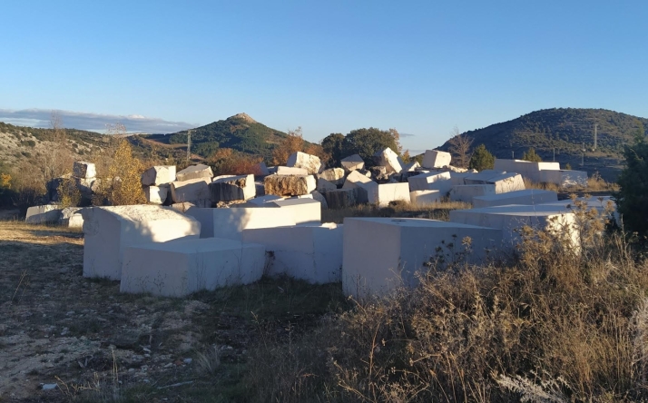 Bloques de piedra caliza