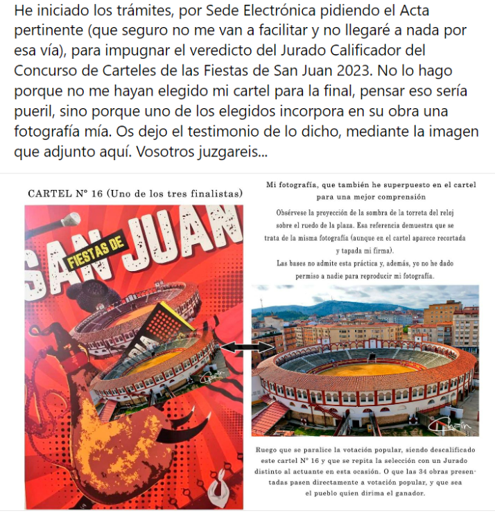 Piden la eliminaci&oacute;n de uno de los carteles finalistas para las fiestas de San Juan 2023 | Imagen 1