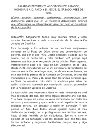 FOTOS | Soria rinde homenaje a los Autores de las Canciones Sanjuaneras | Imagen 1