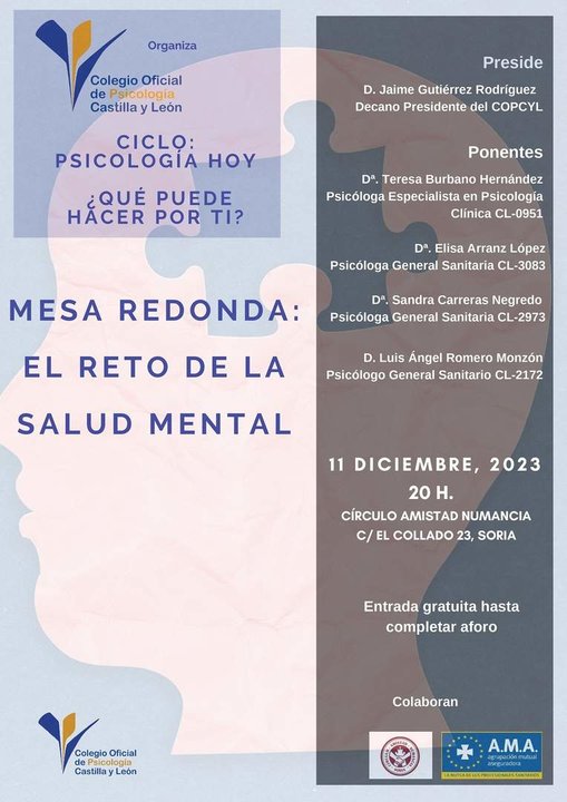 El lunes, mesa redonda sobre 'El reto de la salud mental' en el Casino | Imagen 1