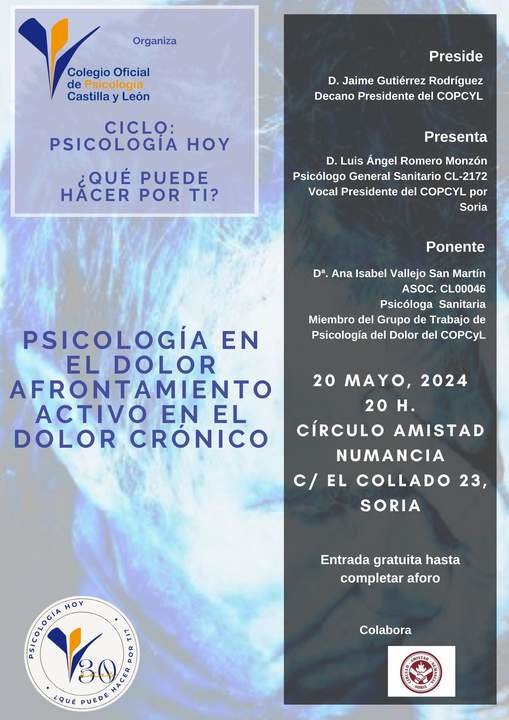 Psicolog&iacute;a y dolor cr&oacute;nico, este lunes en el Casino | Imagen 1