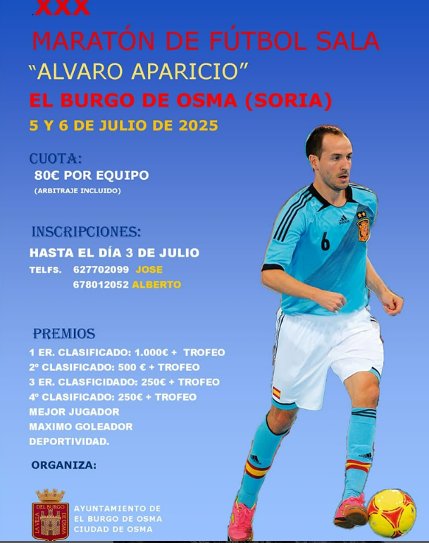 &Uacute;ltimo d&iacute;a para apuntarse al XXX Marat&oacute;n de F&uacute;tbol Sala '&Aacute;lvaro Aparicio' de El Burgo | Imagen 1