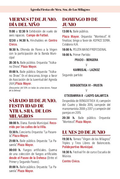 &Aacute;greda presenta el programa festivo de unas fiestas de los Milagros m&aacute;s que especiales | Imagen 5