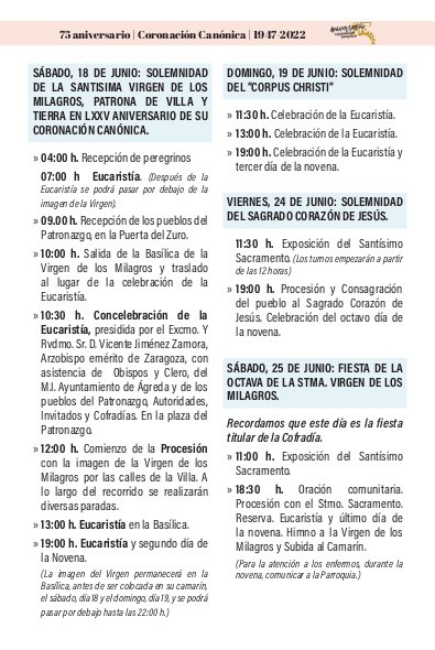 &Aacute;greda presenta el programa festivo de unas fiestas de los Milagros m&aacute;s que especiales | Imagen 2