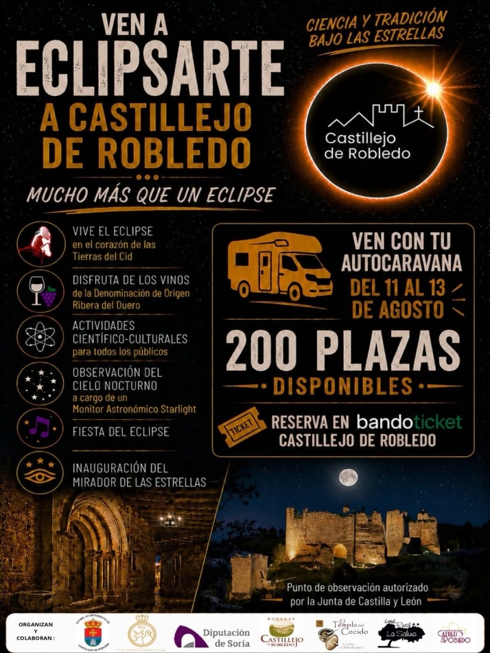 Castillejo de Robledo ser&aacute; punto oficial de observaci&oacute;n del eclipse solar del 12 de agosto | Imagen 1