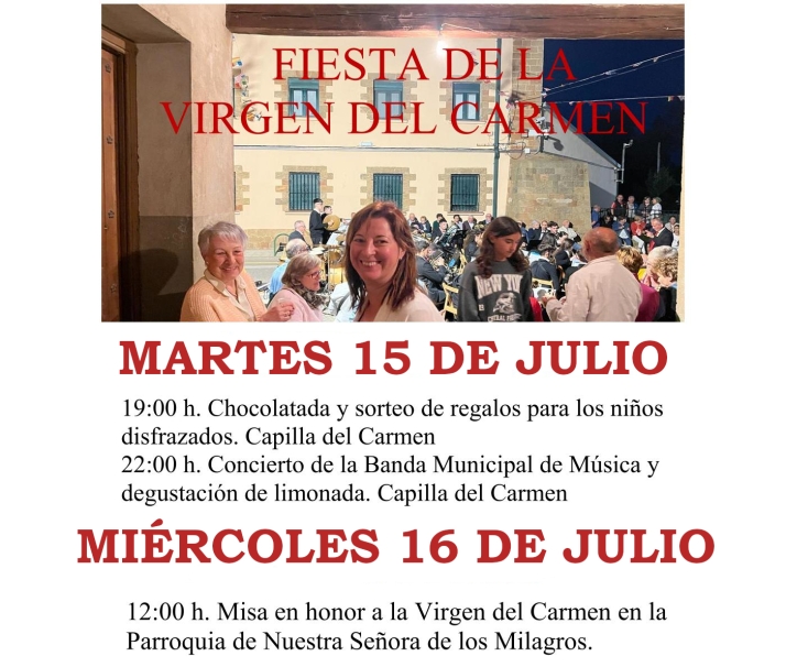 &Aacute;greda honra a la Virgen del Carmen este martes y el mi&eacute;rcoles | Imagen 1