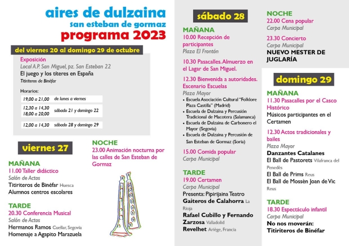 Las dulzainas volver&aacute;n a sonar en San Esteban del 27 al 29 | Imagen 1