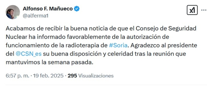 El Consejo de Seguridad Nuclear da luz verde a la autorizaci&oacute;n para la radioterapia en Soria | Imagen 1