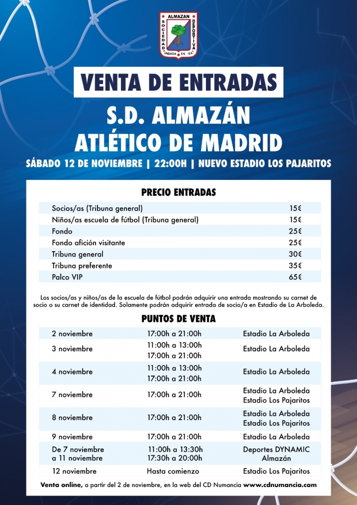 El d&iacute;a 2 se ponen a la venta las entradas para el Almaz&aacute;n - Atleti | Imagen 1