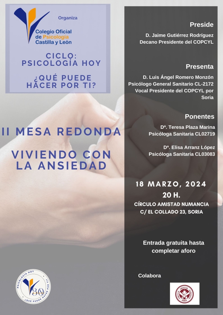 El lunes, mesa redonda en el Casino sobre la ansiedad | Imagen 1