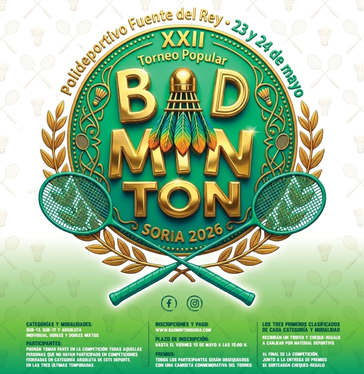 Cuenta atr&aacute;s para participar en la vigesimosegunda edici&oacute;n de la fiesta del b&aacute;dminton  | Imagen 1