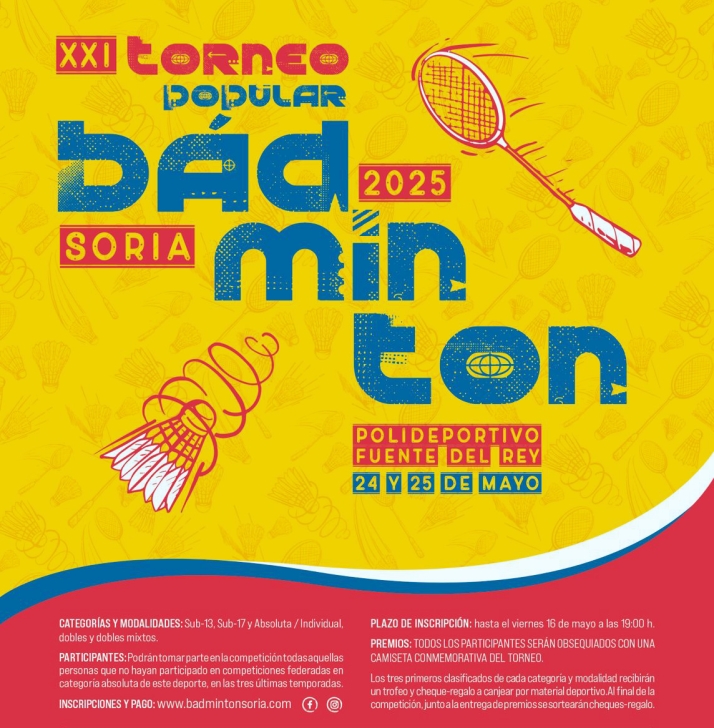 El Torneo Popular de B&aacute;dminton cumple 21 a&ntilde;os: Abiertas las inscripciones | Imagen 1