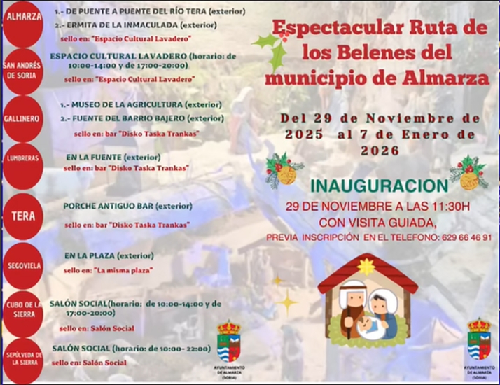 M&uacute;sica, gastronom&iacute;a y diez belenes para celebrar el d&eacute;cimo aniversario de la ruta navide&ntilde;a de Almarza | Imagen 1