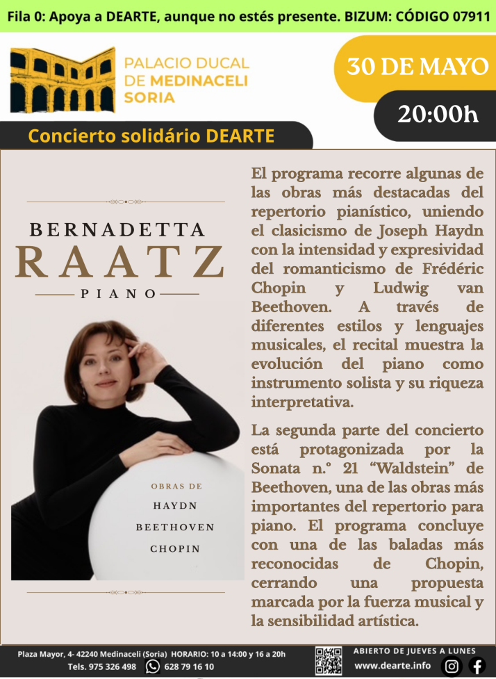 La pianista Bernadetta Raatz lleva la gran sonata de Beethoven a Medinaceli | Imagen 1