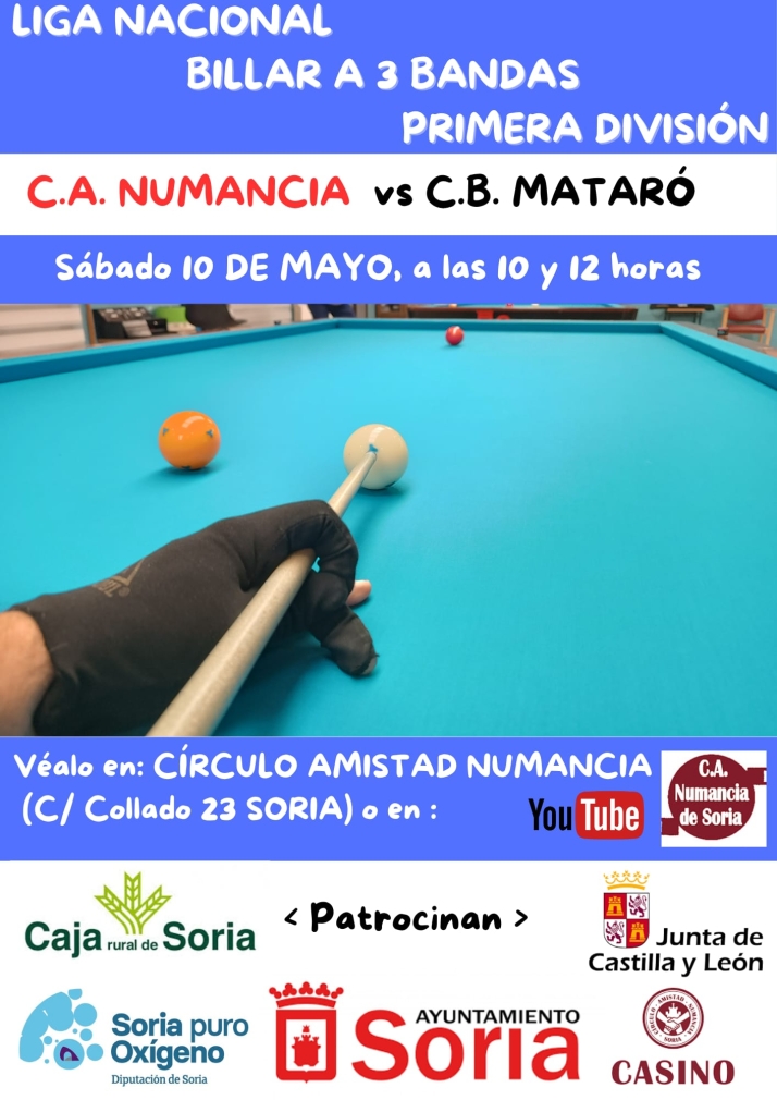 El billar soriano cierra la Liga en casa ante Matar&oacute; | Imagen 1
