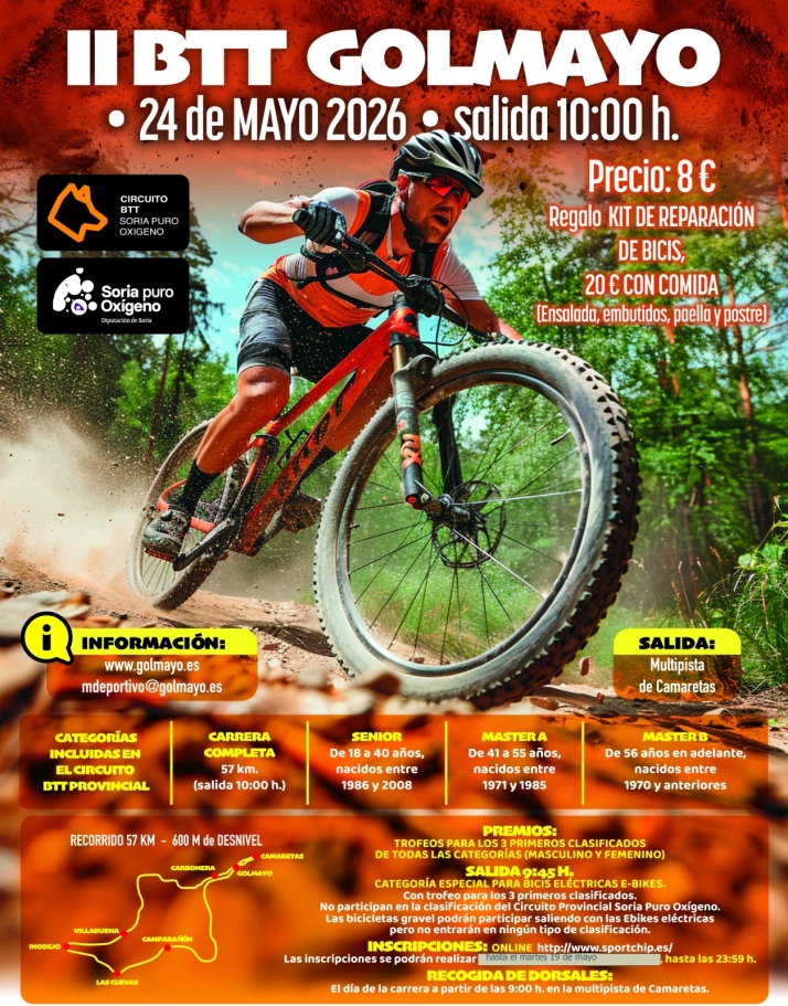 Golmayo ampl&iacute;a hasta este martes la inscripci&oacute;n para su II BTT | Imagen 1