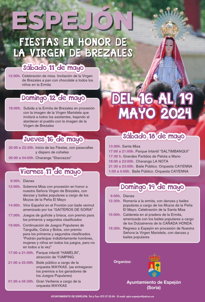 Cartel de las fiestas de Espej&oacute;n 2024