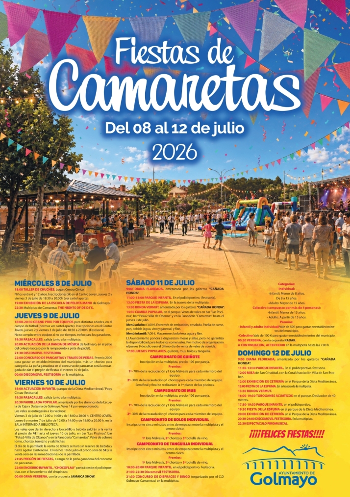Todo listo en Camaretas del 8 al 12 de julio: Programación y horarios de los actos más esperados | Imagen 1