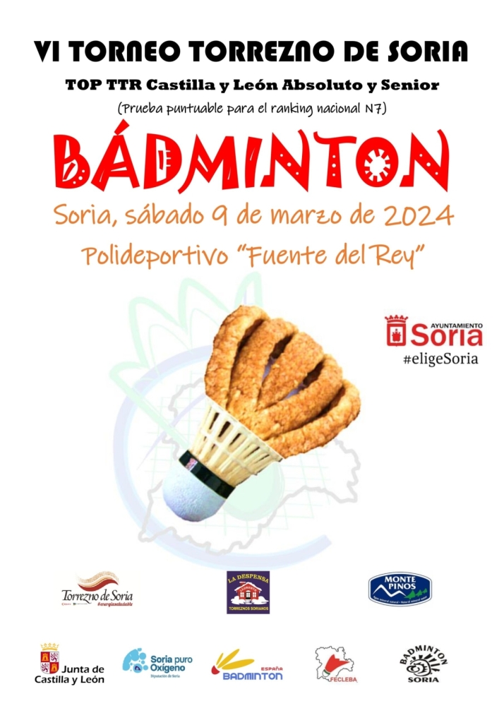 &iquest;B&aacute;dminton y torreznos? 70 jugadores probar&aacute;n esta mezcla en Soria este fin de semana | Imagen 1