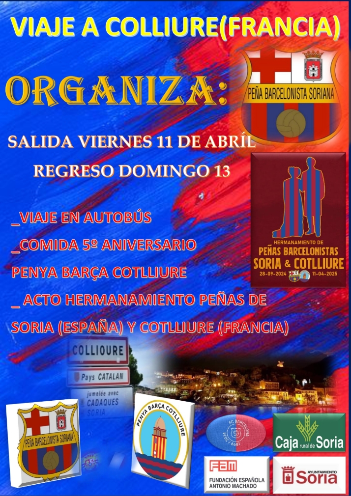 Soria y Colliure oficializar&aacute;n su hermanamiento en un acto cultural y deportivo | Imagen 1