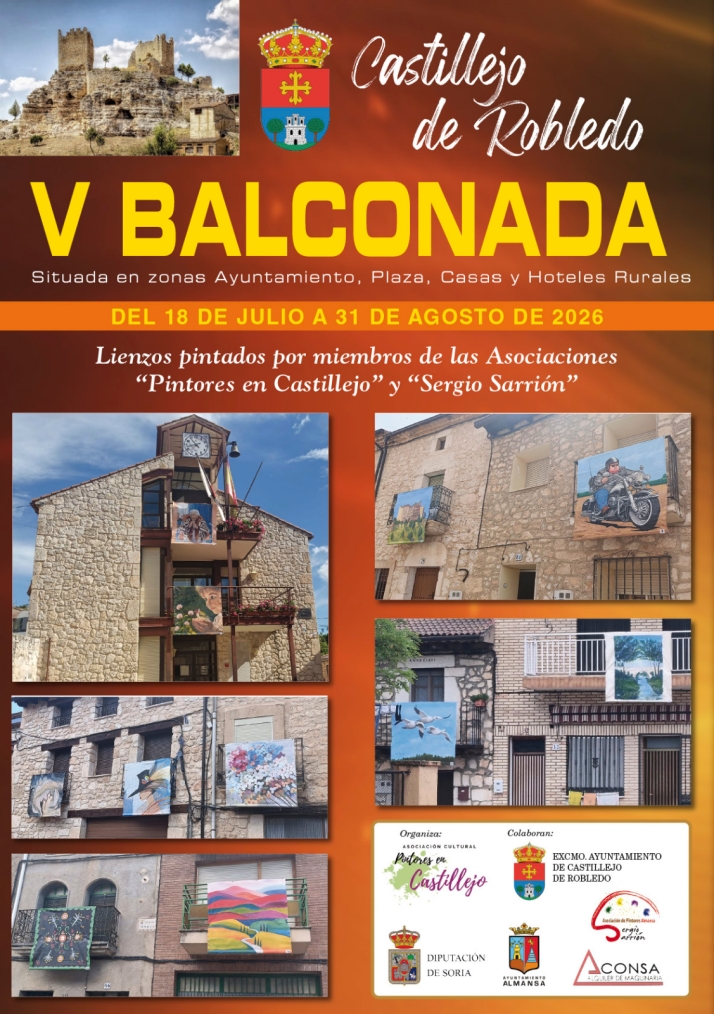 La V Balconada volver&aacute; a llenar de arte y color las calles de Castillejo de Robledo | Imagen 1