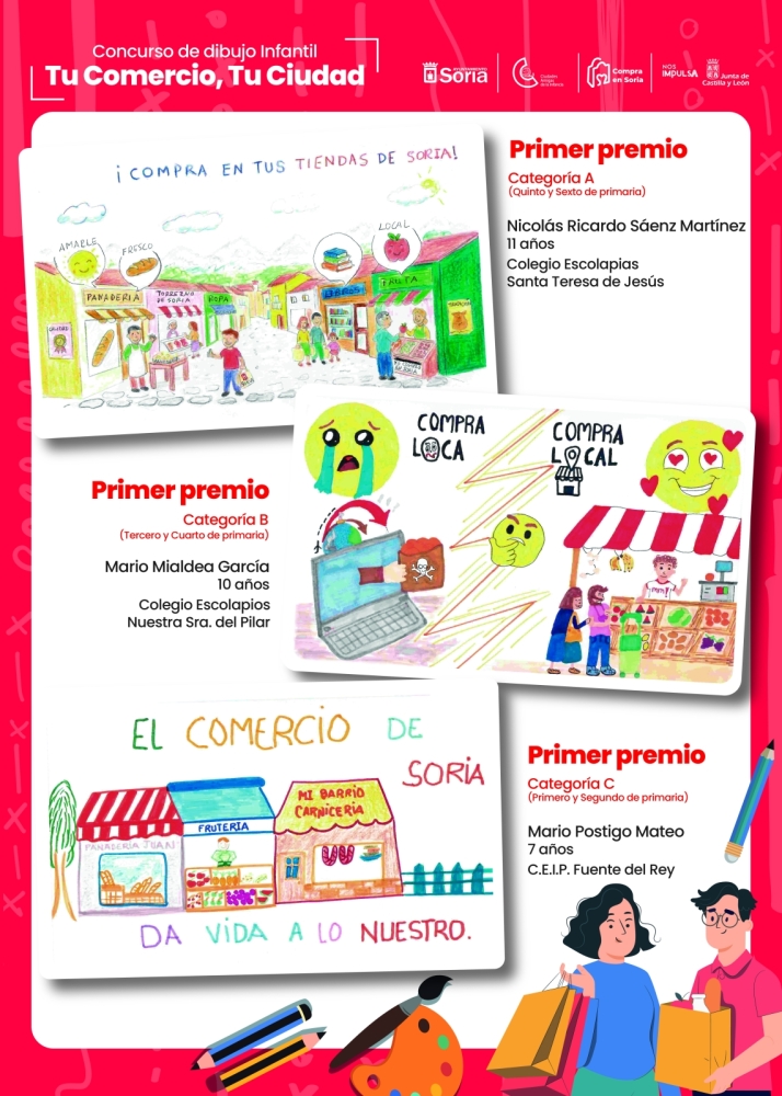 Los dibujos escolares se convierten en la nueva imagen del comercio local capitalino | Imagen 1