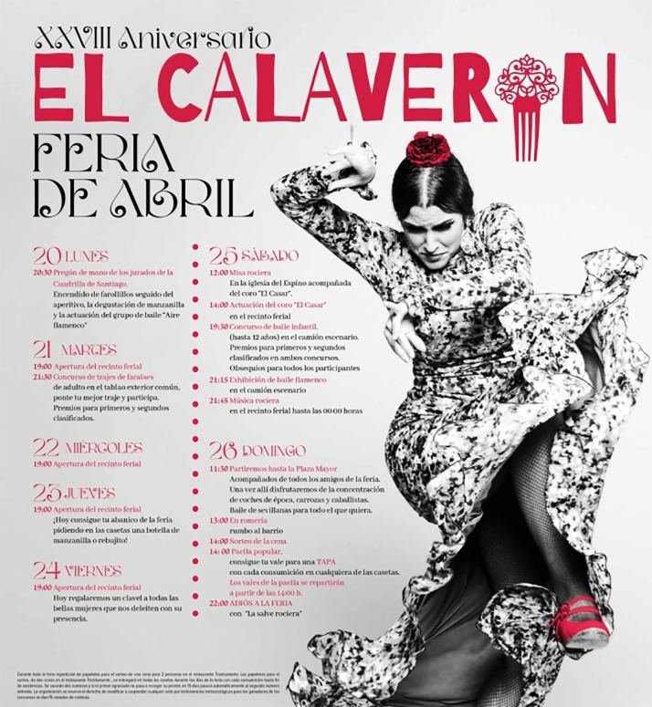 Claveles, paella y sevillanas: as&iacute; encara este fin de semana la Feria de Abril en El Calaver&oacute;n | Imagen 1