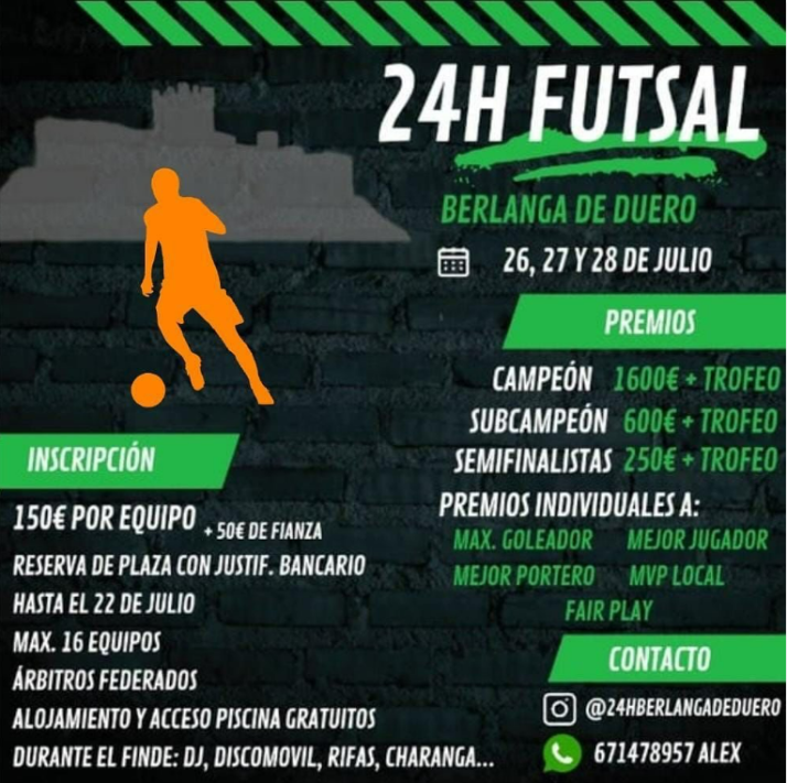 &Uacute;ltimos d&iacute;as para apuntarse en el 24H Futsal de Berlanga de Duero | Imagen 1