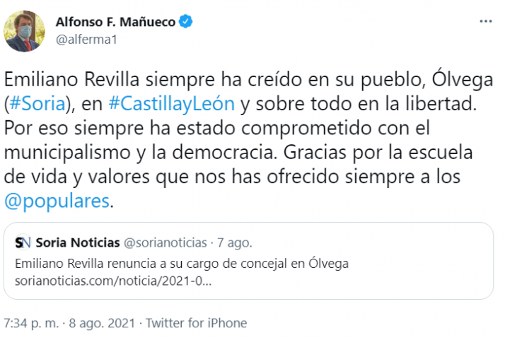 Pablo Casado agradece a Emiliano Revilla su labor en el PP  | Imagen 2