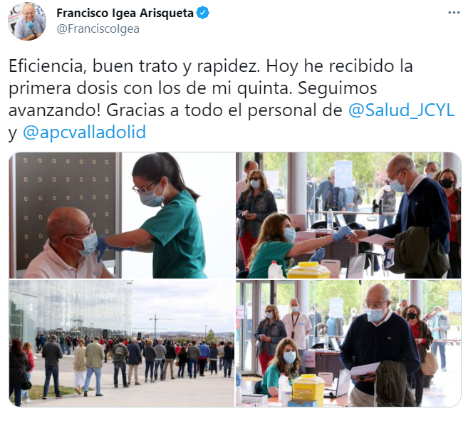 Igea vacunado con la primera dosis frente al Covid | Imagen 1