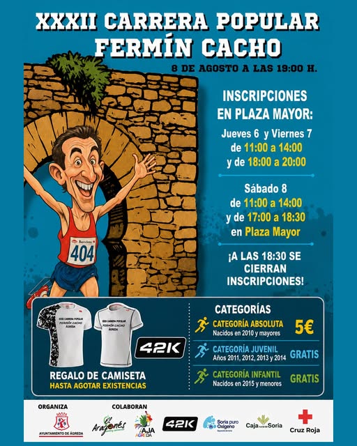 &Aacute;greda volver&aacute; a homenajear a Ferm&iacute;n Cacho con la XXXII edici&oacute;n de su Carrera Popular | Imagen 1