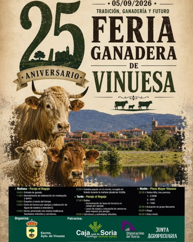 Vinuesa celebra la 25 edici&oacute;n de su Feria Ganadera: Rodeos y talleres artesanales | Imagen 1
