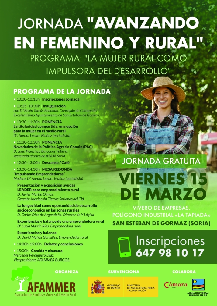 El viernes 15, jornada sobre la mujer rural en San Esteban de Gormaz | Imagen 1