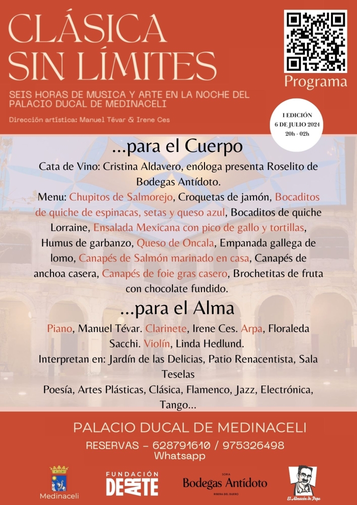 'Cl&aacute;sica sin l&iacute;mites', una oferta para el cuerpo y el alma, atractiva cita para disfrutar el s&aacute;bado en Medinaceli  | Imagen 1