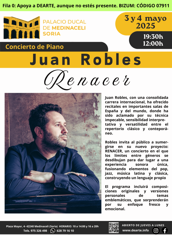 El pianista Juan Robles presenta su 'Renacer' en Medinaceli | Imagen 1