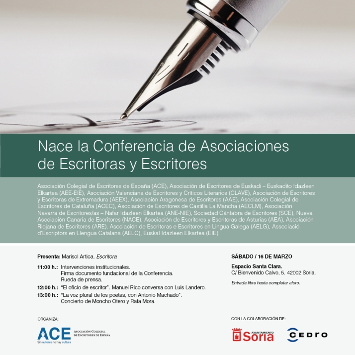 Soria acoge esta semana el nacimiento de la Conferencia de Asociaciones de escritores | Imagen 1