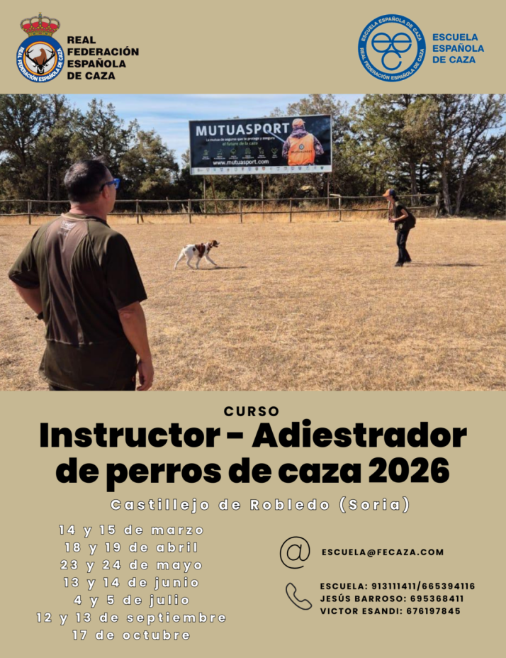 Castillejo de Robledo acoger&aacute; un nuevo curso de instructor-adiestrador de perros de Caza | Imagen 1