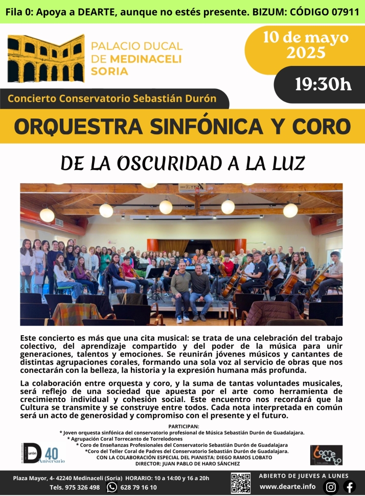 As&iacute; ser&aacute; 'De la Oscuridad a la Luz', el concierto que une generaciones en el Palacio Ducal de Medinaceli: Horarios y entradas | Imagen 1