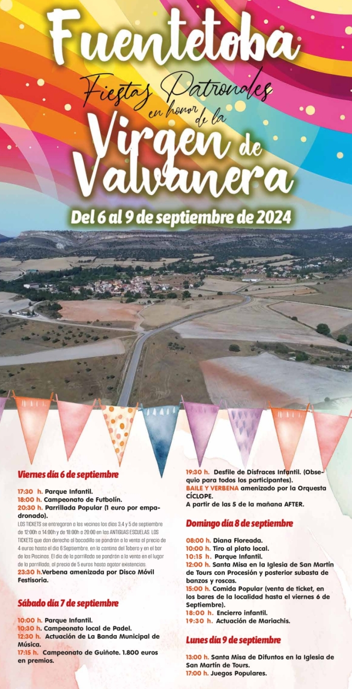 Programa de fiestas de Fuentetoba en honor a la Virgen de Valvanera | Imagen 1