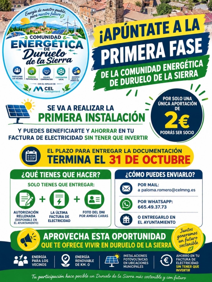 Duruelo de la Sierra abre la primera fase para su comunidad energ&eacute;tica | Imagen 1