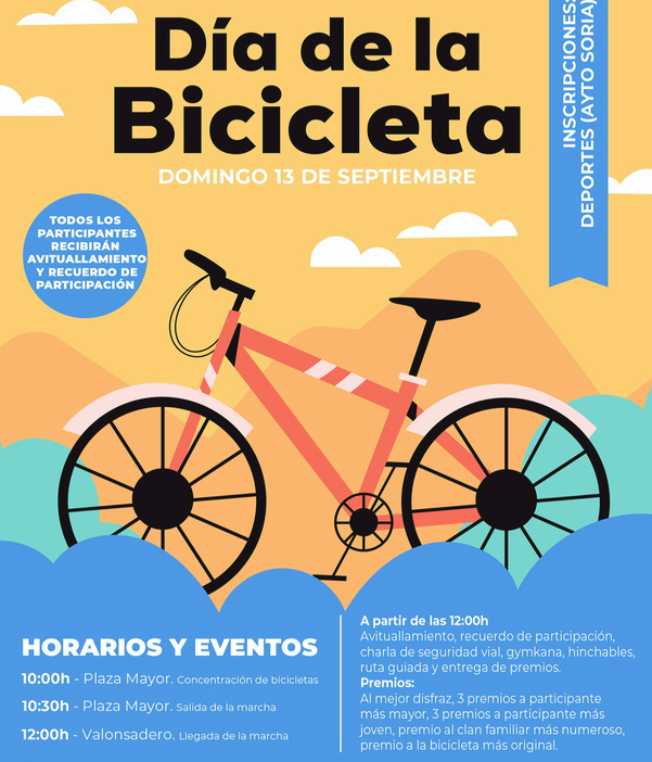 Soria celebra una nueva edici&oacute;n del D&iacute;a de la Bicicleta el domingo | Imagen 1