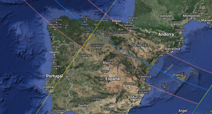 Trayectoria del eclipse de 2016